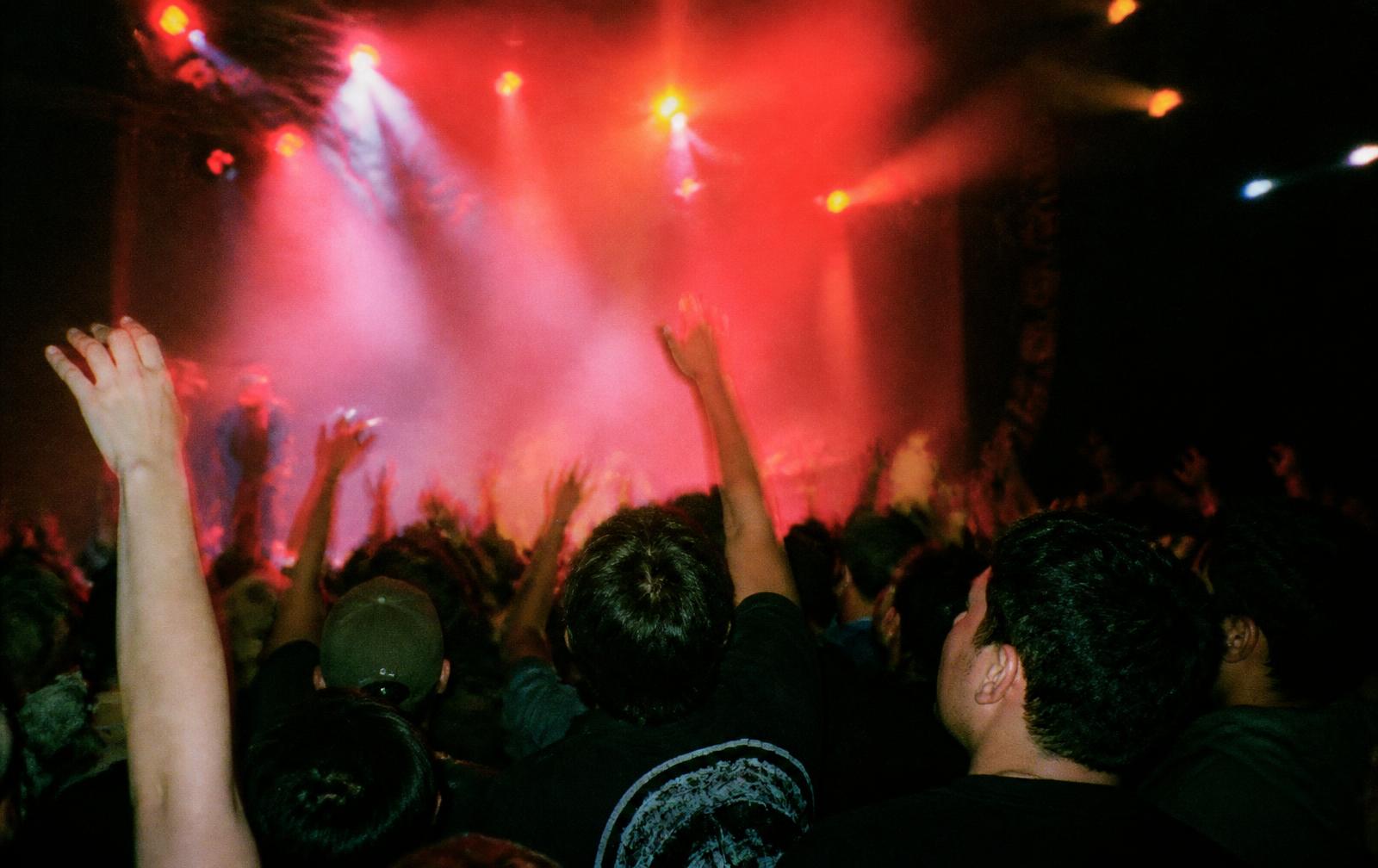 Hands in the air at a concert